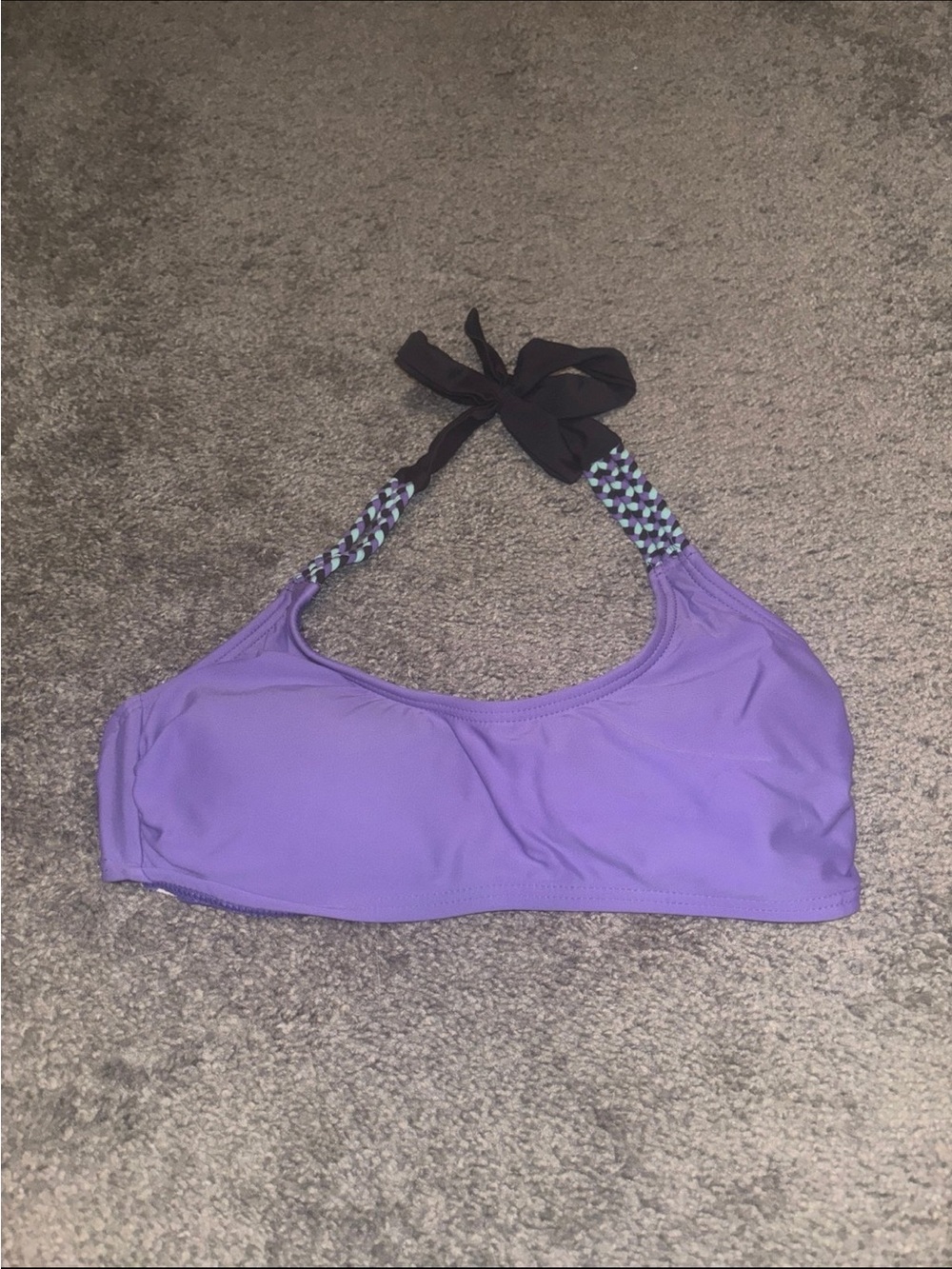 Mossimo Supply Co. Lavender Purple Halter Bikini Top with Braided Straps
